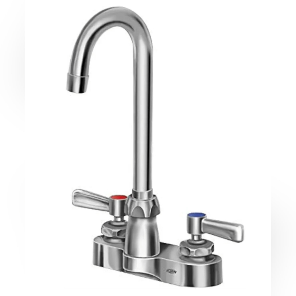 Zurn Z812A1-XL-3F 4" Center Set Faucet with 3-1/2" Gooseneck and Lever Handle, 0